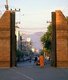 Thailand: Monk passing through Pratu Thaphae (Thaphae Gate), Chiang Mai